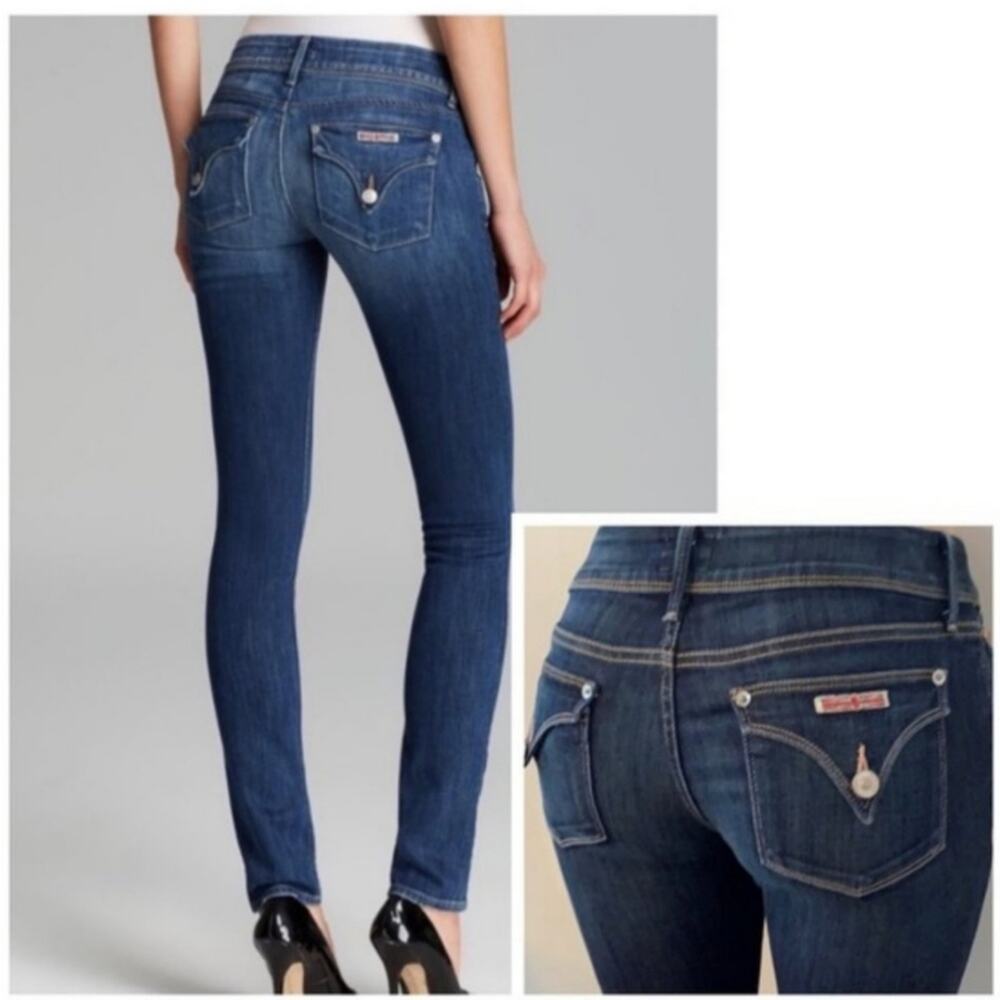 Hudson Collin Flap  Pocket Skinny Blue Dark Denim Jean 27 MSRP $205 HOT! 2025
